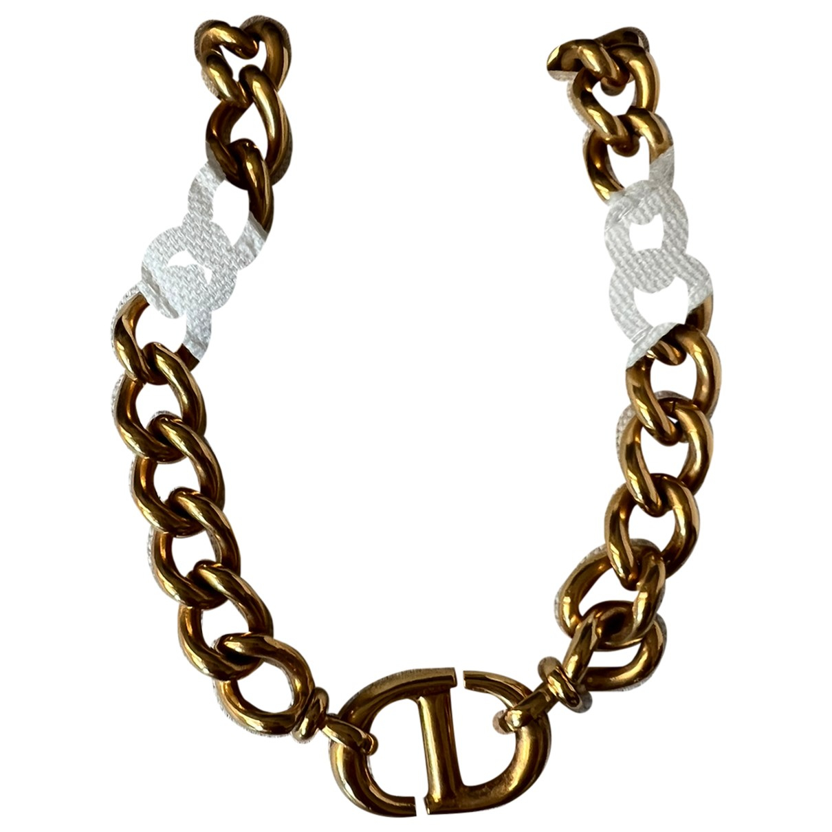 Cd navy necklace Dior Gold in Metal 
